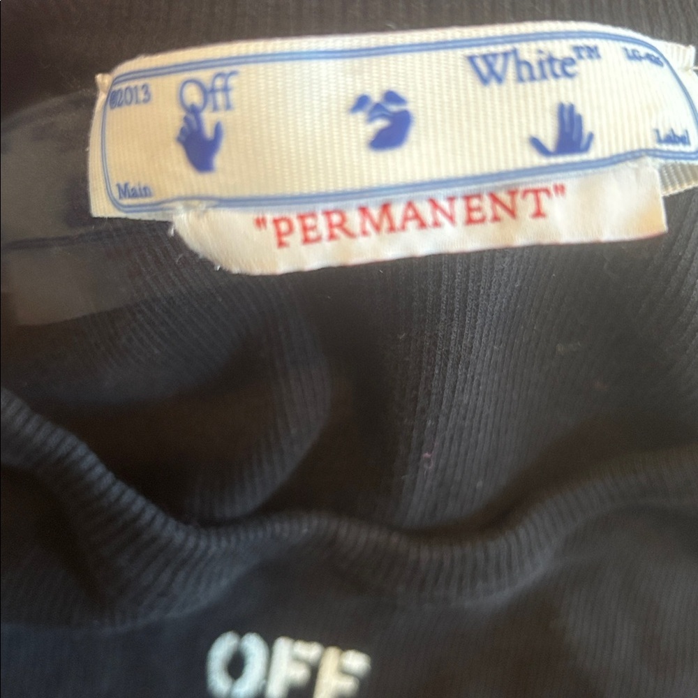 OFF-WHITE LOGO RIBBED T-SHIRT - Picture 4 of 5